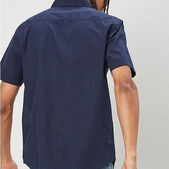 Forever 21 Navy Print Short Sleeved Shirt - Picture 9 of 10